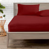 Burgundy Fitted Bed Sheet