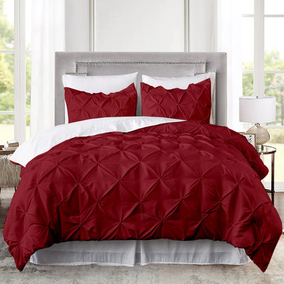 Burgundy Pinch Duvet Cover