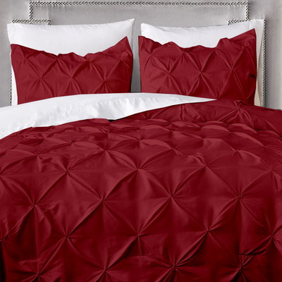 Burgundy Pinch Duvet Covers