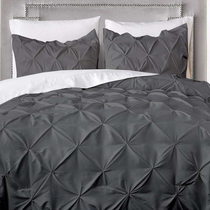 Dark Gray Pinch Duvet Cover