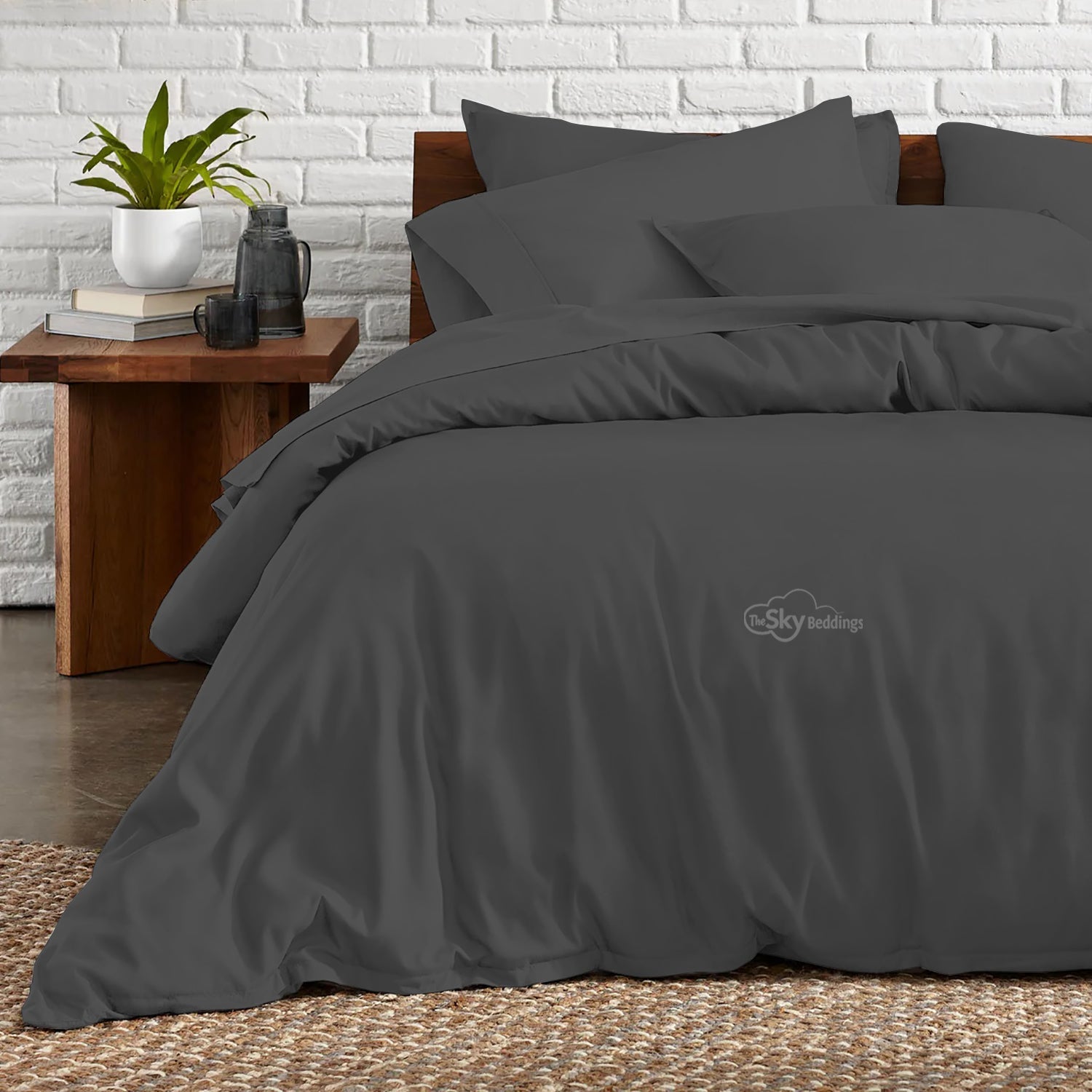 Dark Grey Duvet Cover