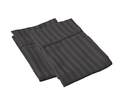 Dark Grey Striped Pillow covers