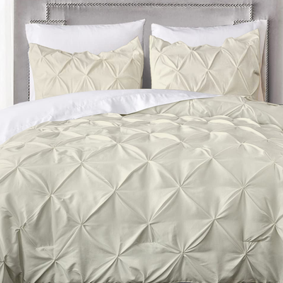 Ivory Pinch Duvet Cover Set