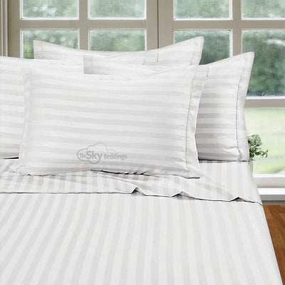 Light Grey Stripe Bed Sheets