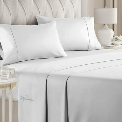 Light Grey Bed Flat Bed Sheet