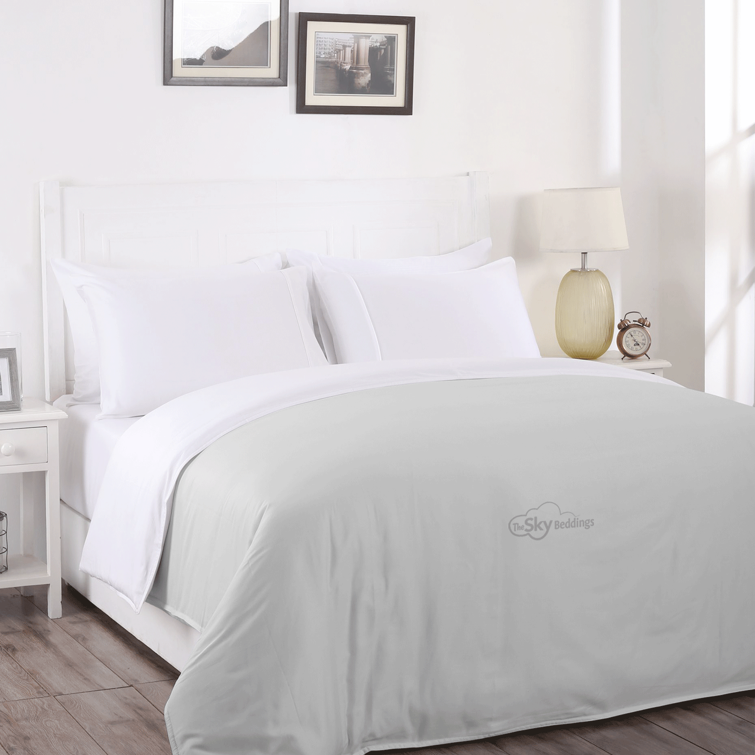 Grey Reversible Duvet Cover