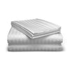 Light Grey Striped Bed Sheet Set