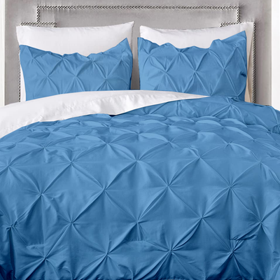 Mediterranean Blue Pinch Duvet Covers