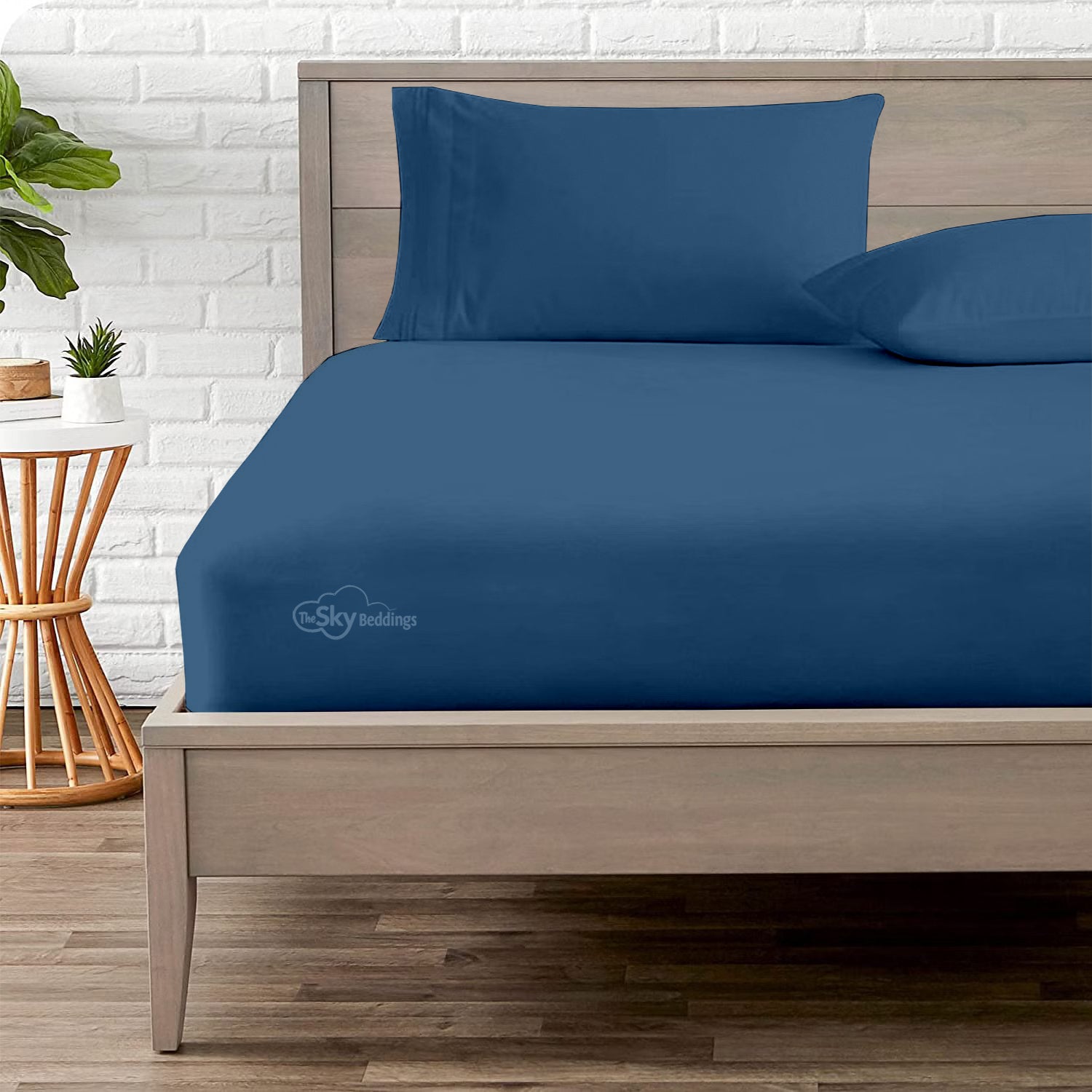 Luxury Mediterranean Blue Fitted Bed Sheet