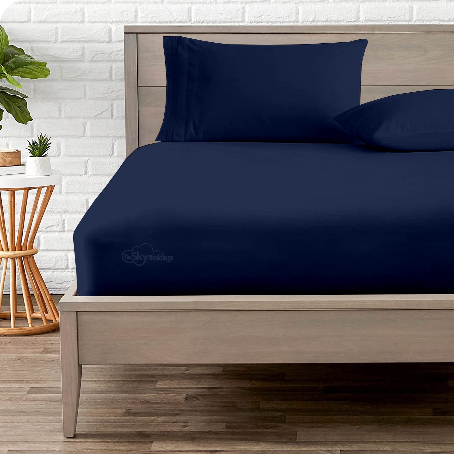 Navy Blue Fitted Bed Sheet