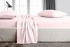 Pink microfiber sheet set