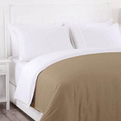 Taupe Reversible Duvet Cover