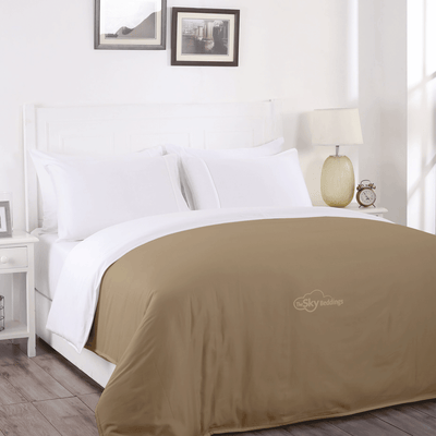 Taupe Reversible Duvet Cover