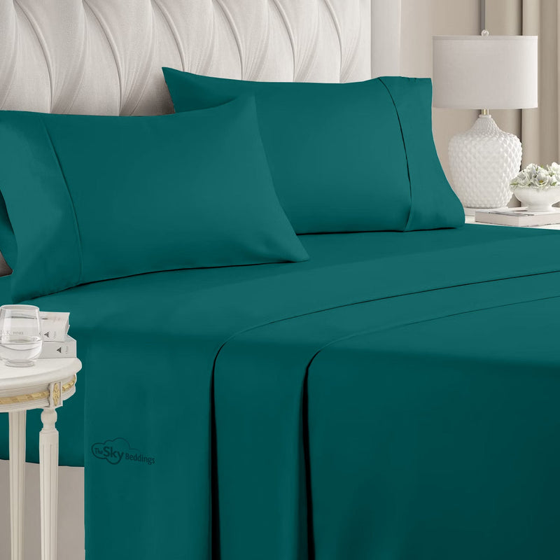 Teal Color Bed Sheet