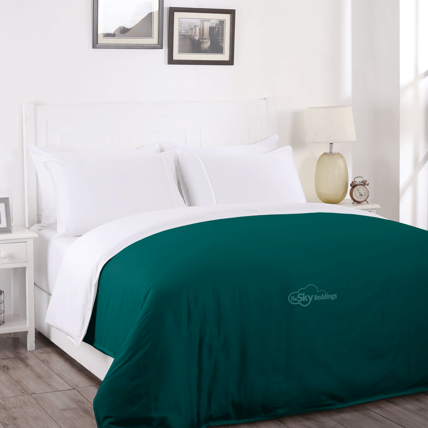 Teal Reversible Duvet Cover