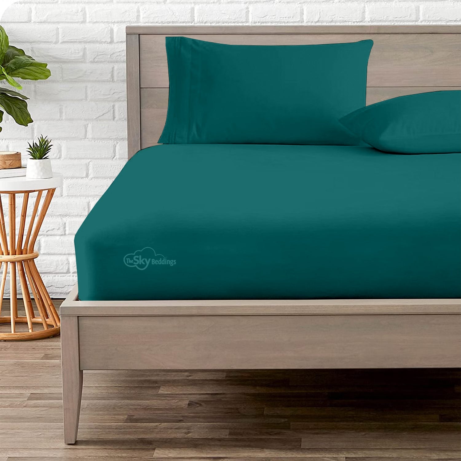 Teal Fitted Bed Sheet