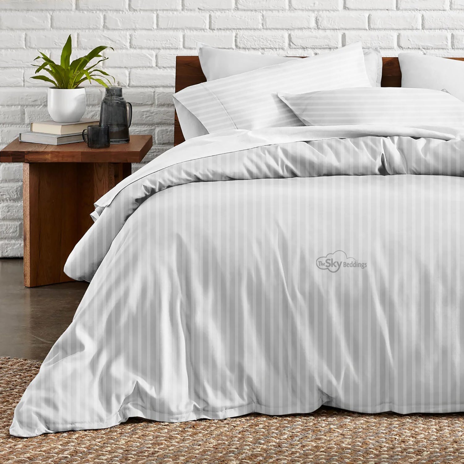 White Stripe Duvet Cover