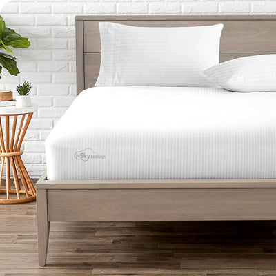 White Stripe Fitted Bed Sheet