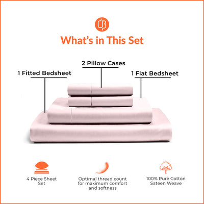 Pink microfiber sheet set