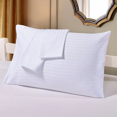 White Striped Pillow covers